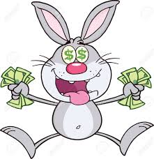 Lapin heureux dollars